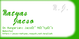 matyas jacso business card